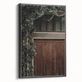 Rustic Wall Art - Ivy-Covered Wooden Door for Farmhouse Decor