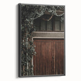 Rustic Wall Art - Ivy-Covered Wooden Door for Farmhouse Decor