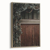Rustic Wall Art - Ivy-Covered Wooden Door for Farmhouse Decor