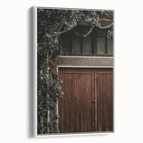 Rustic Wall Art - Ivy-Covered Wooden Door for Farmhouse Decor