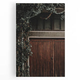 Rustic Wall Art - Ivy-Covered Wooden Door for Farmhouse Decor