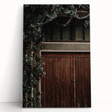 Rustic Wall Art - Ivy-Covered Wooden Door for Farmhouse Decor