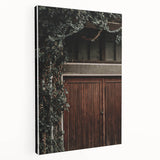 Rustic Wall Art - Ivy-Covered Wooden Door for Farmhouse Decor