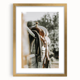 Rustic Wall Art - Saddle on Fence Farmhouse Decor for Rustic Homes