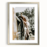 Rustic Wall Art - Saddle on Fence Farmhouse Decor for Rustic Homes