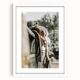 Rustic Wall Art - Saddle on Fence Farmhouse Decor for Rustic Homes