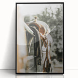 Rustic Wall Art - Saddle on Fence Farmhouse Decor for Rustic Homes
