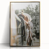 Rustic Wall Art - Saddle on Fence Farmhouse Decor for Rustic Homes