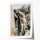 Rustic Wall Art - Saddle on Fence Farmhouse Decor for Rustic Homes