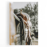 Rustic Wall Art - Saddle on Fence Farmhouse Decor for Rustic Homes