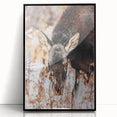Forest Forager - Rustic Moose Portrait Art"