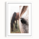 Rustic Wall Art - Horse Close-Up Farmhouse Decor for Rustic Homes