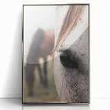 Rustic Wall Art - Horse Close-Up Farmhouse Decor for Rustic Homes