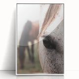 Rustic Wall Art - Horse Close-Up Farmhouse Decor for Rustic Homes