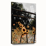 Rustic Wall Art - Wildflowers and Fence Farmhouse Decor for Rustic Homes