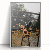 Rustic Wall Art - Wildflowers and Fence Farmhouse Decor for Rustic Homes