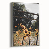 Rustic Wall Art - Wildflowers and Fence Farmhouse Decor for Rustic Homes