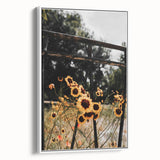 Rustic Wall Art - Wildflowers and Fence Farmhouse Decor for Rustic Homes