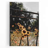 Rustic Wall Art - Wildflowers and Fence Farmhouse Decor for Rustic Homes