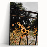 Rustic Wall Art - Wildflowers and Fence Farmhouse Decor for Rustic Homes
