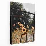 Rustic Wall Art - Wildflowers and Fence Farmhouse Decor for Rustic Homes