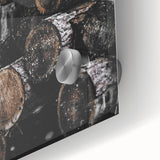 Rustic Wall Art - Stacked Logs Farmhouse Decor for Cozy Rustic Homes