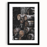 Rustic Wall Art - Stacked Logs Farmhouse Decor for Cozy Rustic Homes