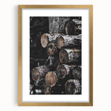 Rustic Wall Art - Stacked Logs Farmhouse Decor for Cozy Rustic Homes