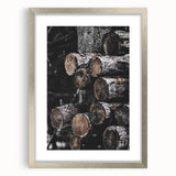 Rustic Wall Art - Stacked Logs Farmhouse Decor for Cozy Rustic Homes