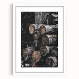 Rustic Wall Art - Stacked Logs Farmhouse Decor for Cozy Rustic Homes