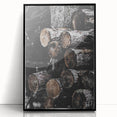 Rustic Wall Art - Stacked Logs Farmhouse Decor for Cozy Rustic Homes