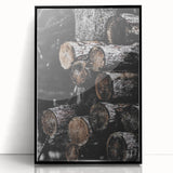 Rustic Wall Art - Stacked Logs Farmhouse Decor for Cozy Rustic Homes