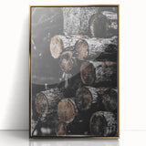 Rustic Wall Art - Stacked Logs Farmhouse Decor for Cozy Rustic Homes