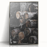 Rustic Wall Art - Stacked Logs Farmhouse Decor for Cozy Rustic Homes