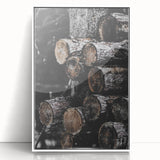 Rustic Wall Art - Stacked Logs Farmhouse Decor for Cozy Rustic Homes