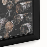 Rustic Wall Art - Stacked Logs Farmhouse Decor for Cozy Rustic Homes