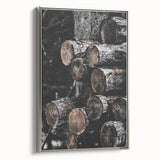Rustic Wall Art - Stacked Logs Farmhouse Decor for Cozy Rustic Homes