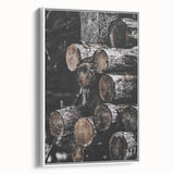 Rustic Wall Art - Stacked Logs Farmhouse Decor for Cozy Rustic Homes