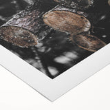 Rustic Wall Art - Stacked Logs Farmhouse Decor for Cozy Rustic Homes