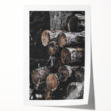 Rustic Wall Art - Stacked Logs Farmhouse Decor for Cozy Rustic Homes