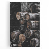 Rustic Wall Art - Stacked Logs Farmhouse Decor for Cozy Rustic Homes