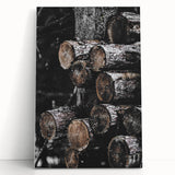 Rustic Wall Art - Stacked Logs Farmhouse Decor for Cozy Rustic Homes