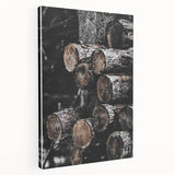 Rustic Wall Art - Stacked Logs Farmhouse Decor for Cozy Rustic Homes