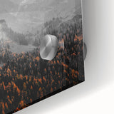 Rustic Wall Art - Mountain Range in Autumn Farmhouse Decor for Homes