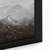 Rustic Wall Art - Mountain Range in Autumn Farmhouse Decor for Homes