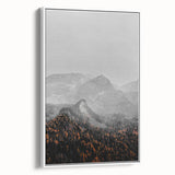 Rustic Wall Art - Mountain Range in Autumn Farmhouse Decor for Homes