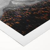 Rustic Wall Art - Mountain Range in Autumn Farmhouse Decor for Homes