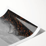 Rustic Wall Art - Mountain Range in Autumn Farmhouse Decor for Homes