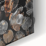 Rustic Wall Art - Stacked Logs Farmhouse Decor for Cozy Rustic Homes