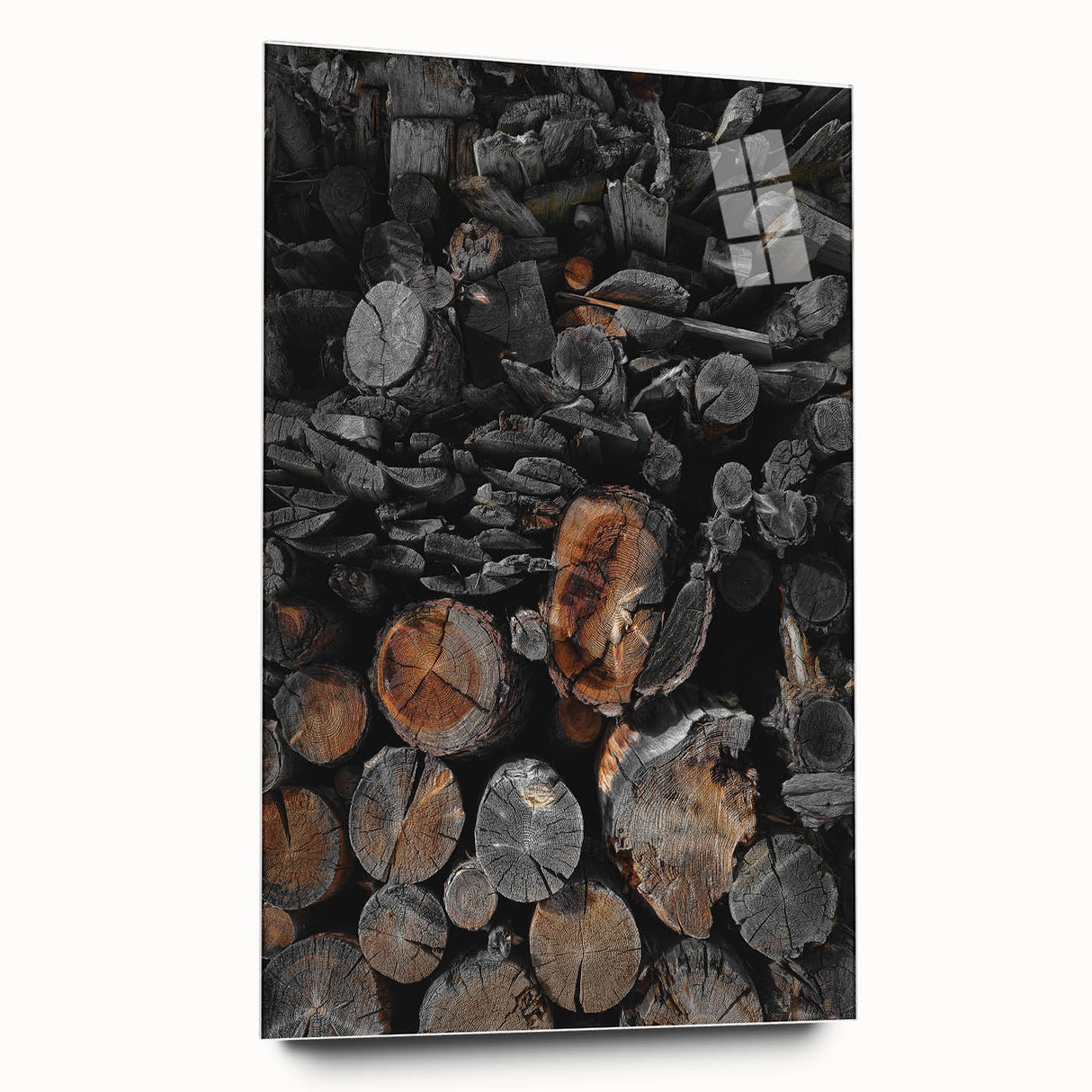 Rustic Wall Art - Stacked Logs Farmhouse Decor for Cozy Rustic Homes